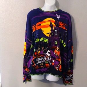 Disney HALLOWEEN Purple and Green Knit Sweater